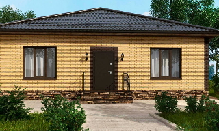 Проекты одноэтажных домов из кирпича | Строй-Сфн - Сафоново от 3590 рублей